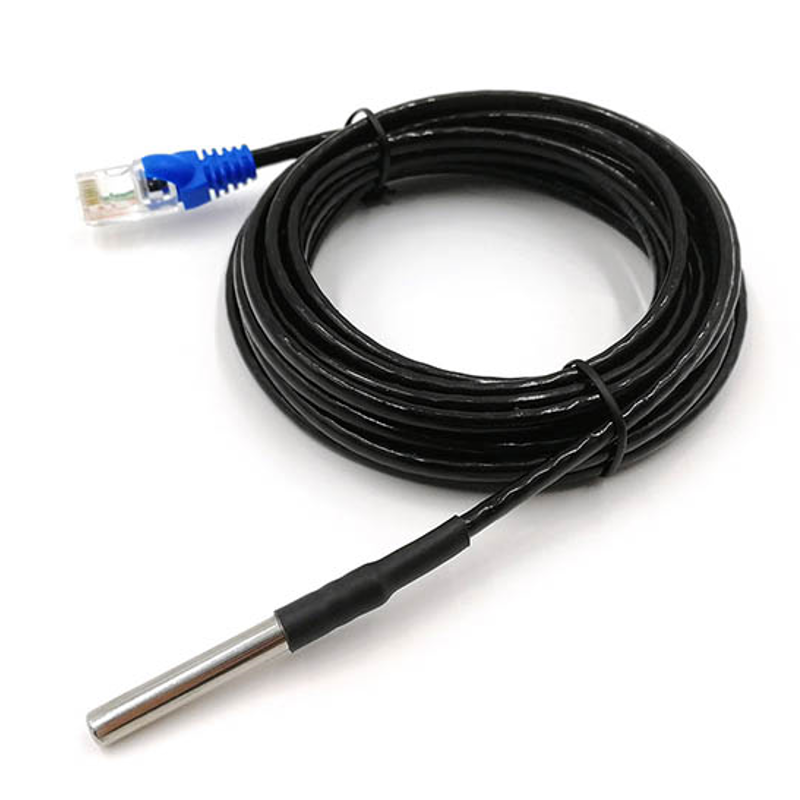 Digitaler Temperatursensor DS18B20 — 1-Wire-Schnittstelle, Wasserdicht, RJ45-Steckverbinder