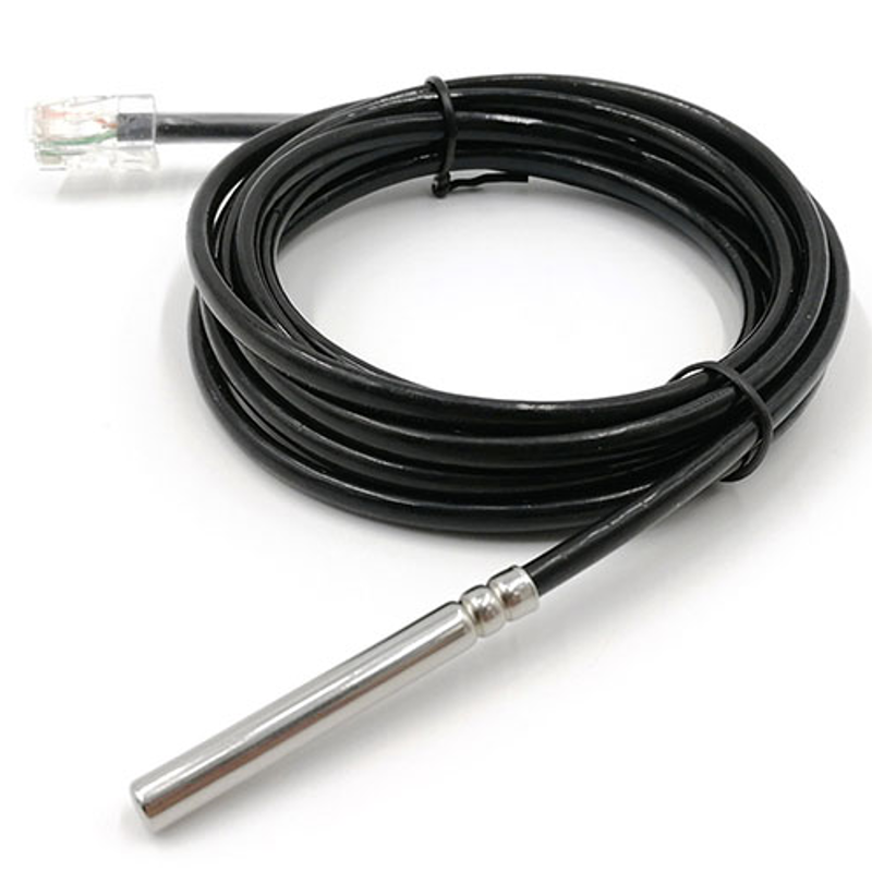 Digitaler Temperatursensor DS18B20 — 1-Wire-Schnittstelle, Wasserdicht, RJ45-Steckverbinder