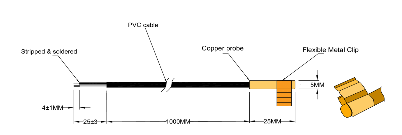 NTC-Thermistor-Temperatursensor 5kΩ — HVAC-Systeme, Kupferfühler