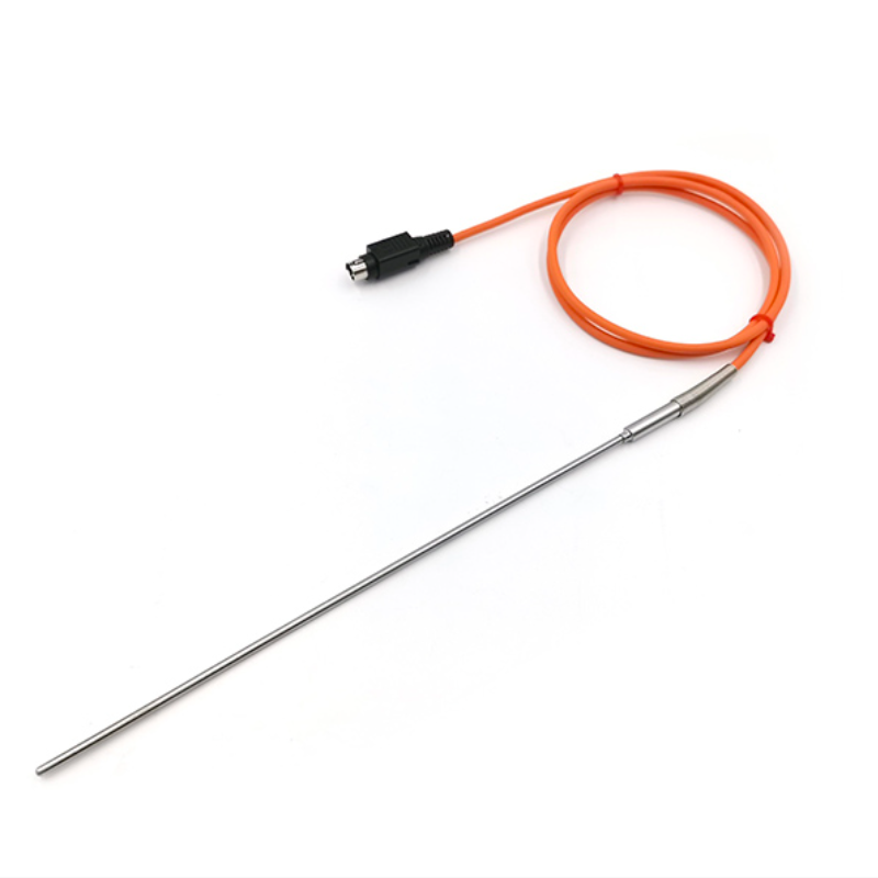 Typ-K-Thermoelement-Sonde mit Edelstahlgriff und Federkabel