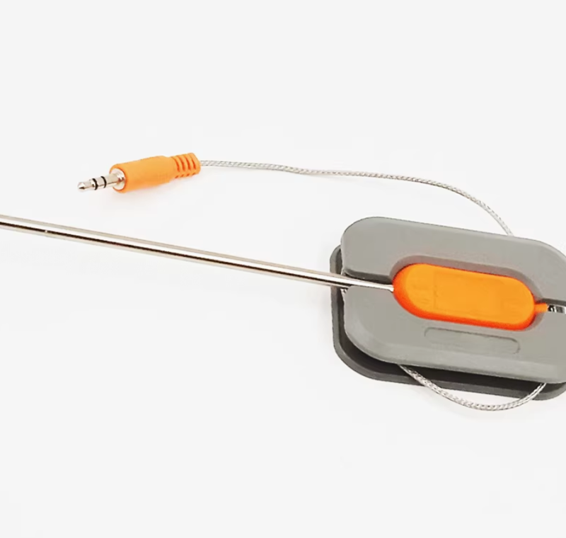 Lebensmitteltaugliche Grill-Temperatursonde mit Silikongriff
