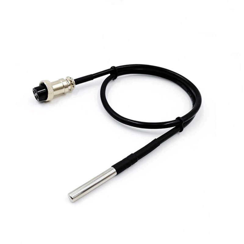 Digitaler Temperatursensor DS18B20 OD6×50mm — Wasserdicht, Industrieeinsatz, GX12-Steckverbinder