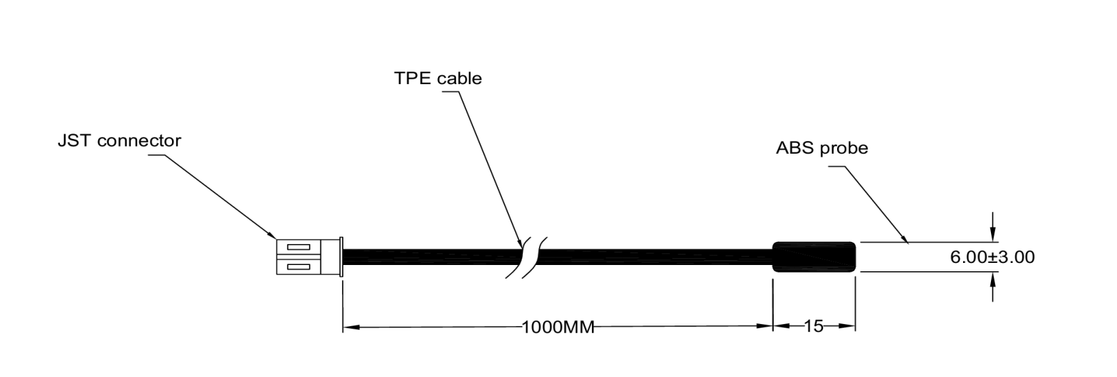 NTC-Thermistor-Temperatursensor 10kΩ — Wasserdicht abgedichtetes Gehäuse für Industriesteuerungen